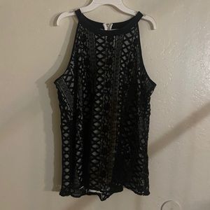 Black tape black classy top for Macy’s